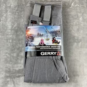 NWT Gerry Kids Performance Snow Bib/Pants Adjustable Suspenders Grey 3T (0933)